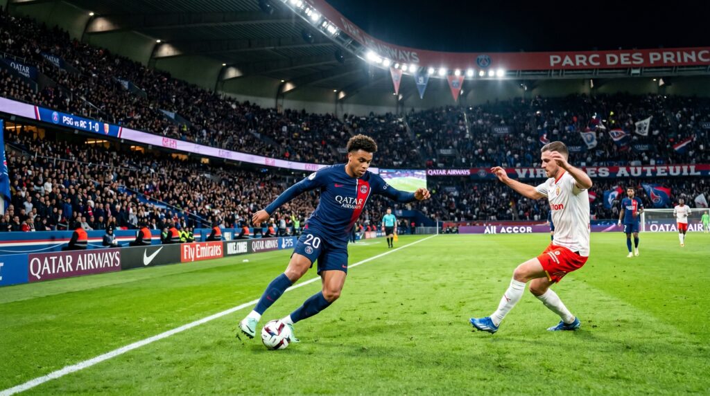 Warren Zaire-Emery PSG midfielder controlling the ball in midfield best U21 midfielder in Europe 2026