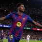 Marcus Rashford celebrating a goal for FC Barcelona during the 2025-26 La Liga season