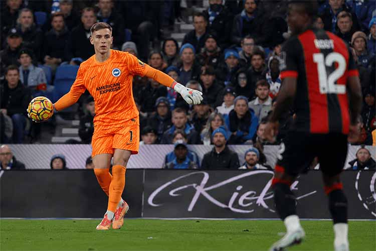Bart Verbruggen of Brighton & Hove Albion in action, one of Europe's promising young