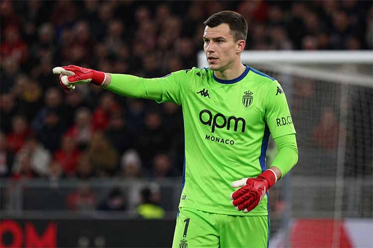 Radosław Majecki of AS Monaco in goal during a professional football match