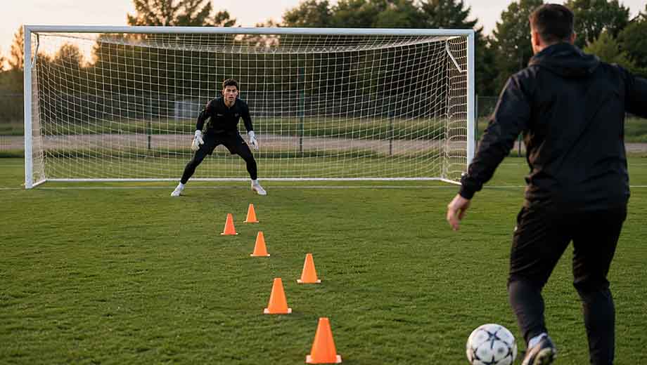 Best goalkeeper training drills for cone footwork and shot stopping