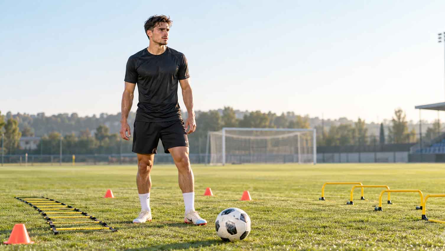 Weekly fitness plan for football players combining speed, strength, conditioning and recovery